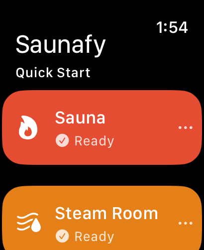 Saunafy on Apple Watch